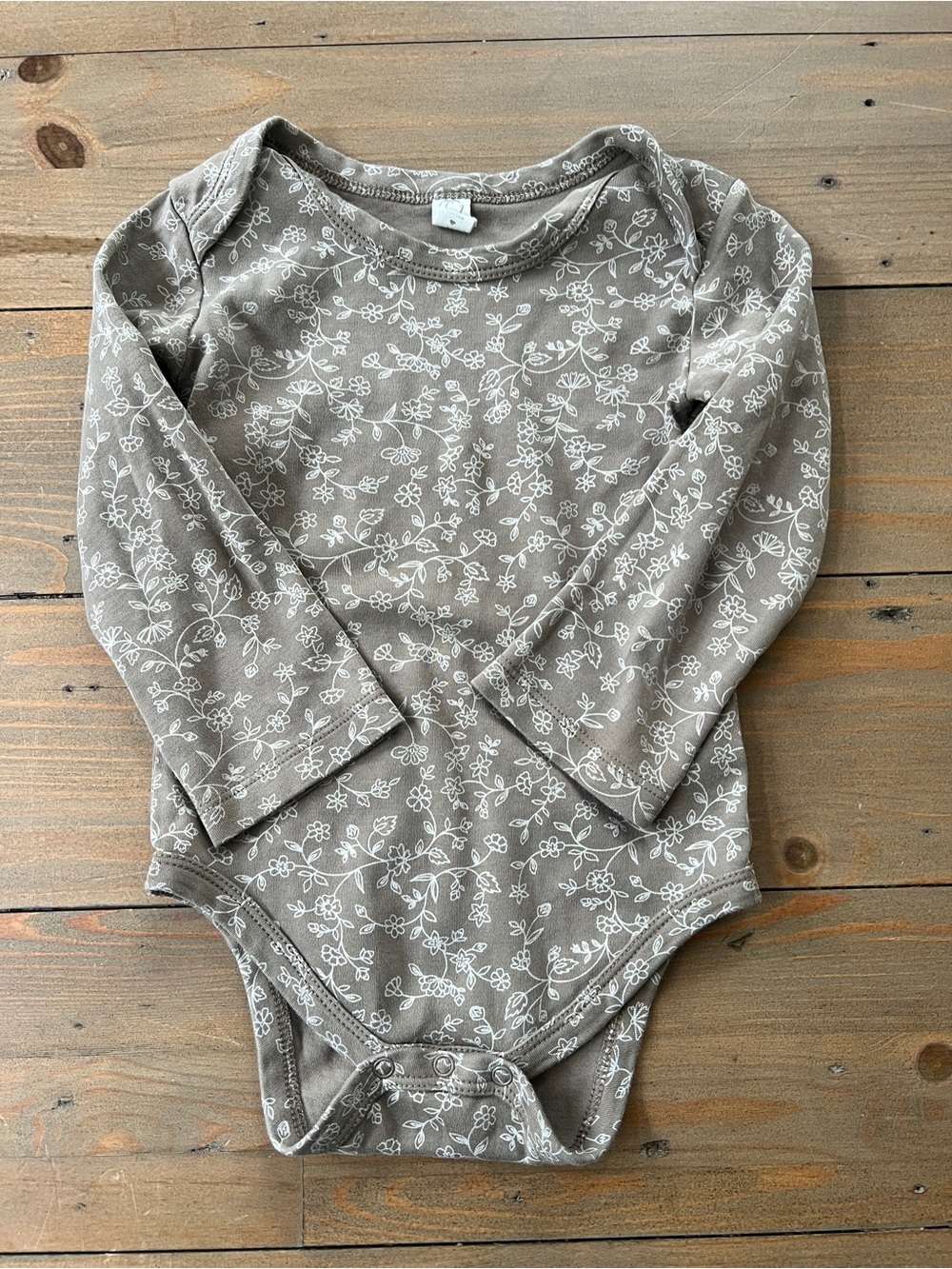 Colored Organics Organic Cotton Long-Sleeve Floral Bodysuit - 18-24 Months